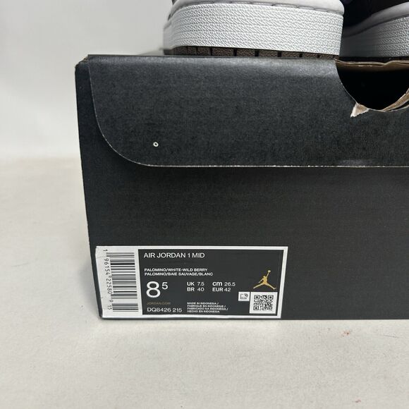 Nike Shoes Air Jordan 1 Mid Retro “Palomino/Purple Mocha” 2024
